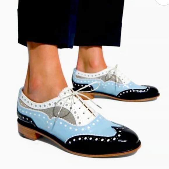 The Office of Angela Scott Mr. Doubt Wingtip Oxford Shoes EUC - Picture 1 of 10